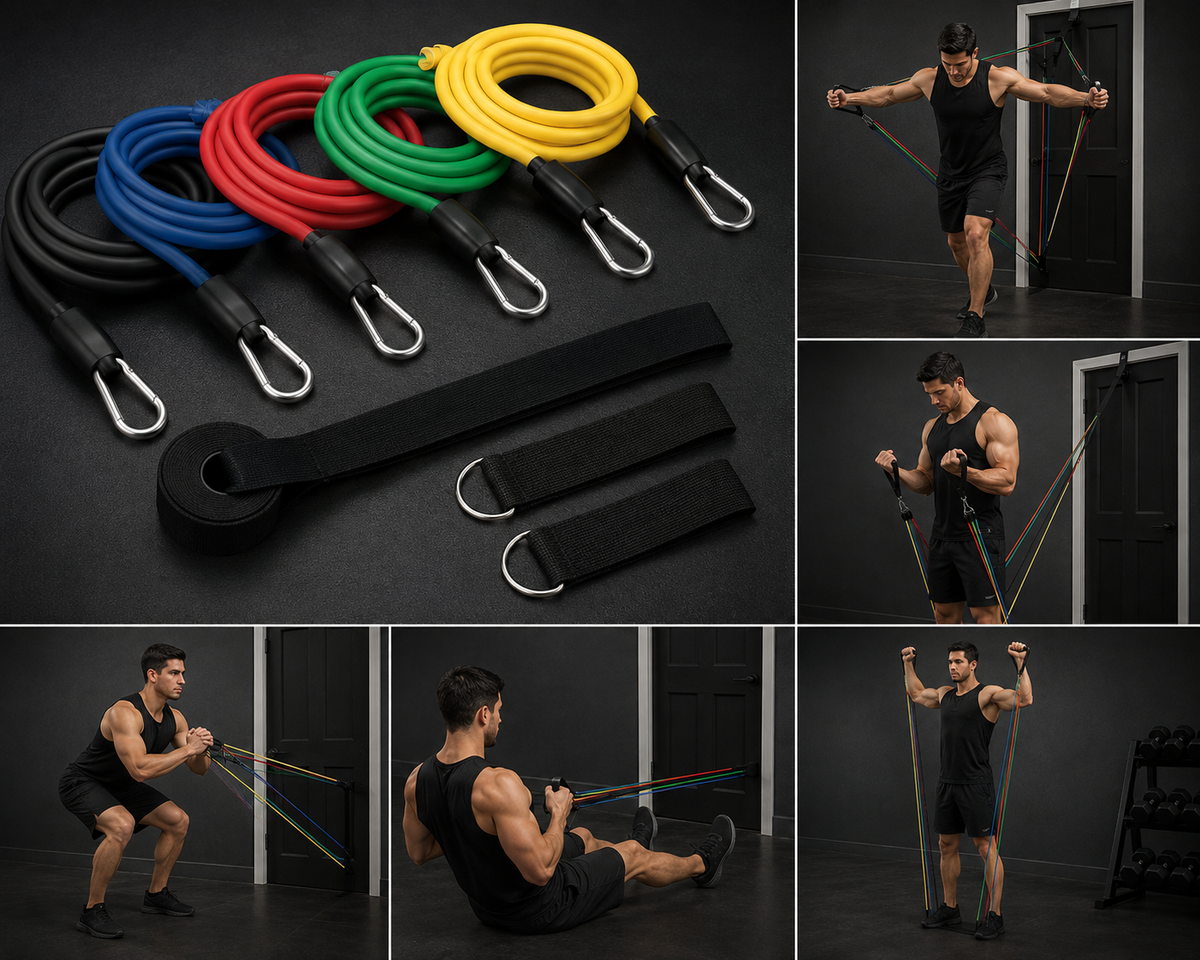 Resistance Bands With Door Anchor and Handles