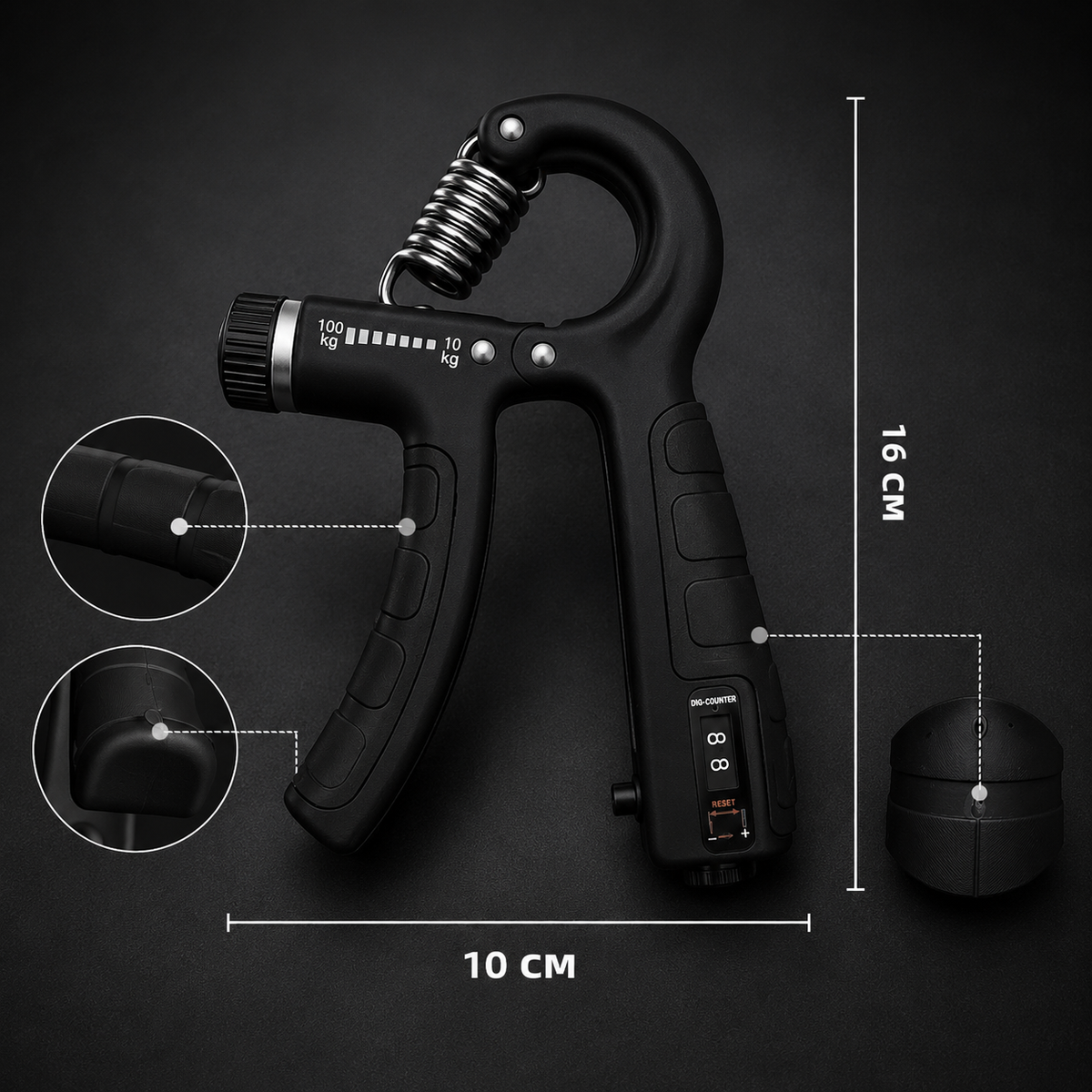 Grip and Forearm Strength Trainer with Adjustable Resistance